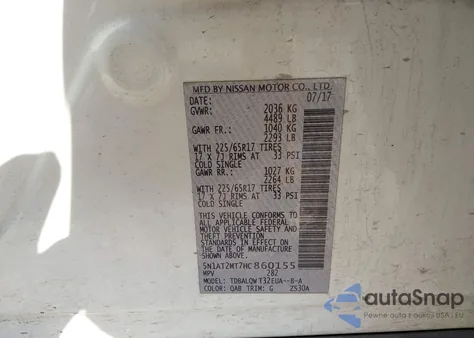 2017 Nissan Rogue Sv from USA, damaged, VIN 5N1AT2MT7HC860155